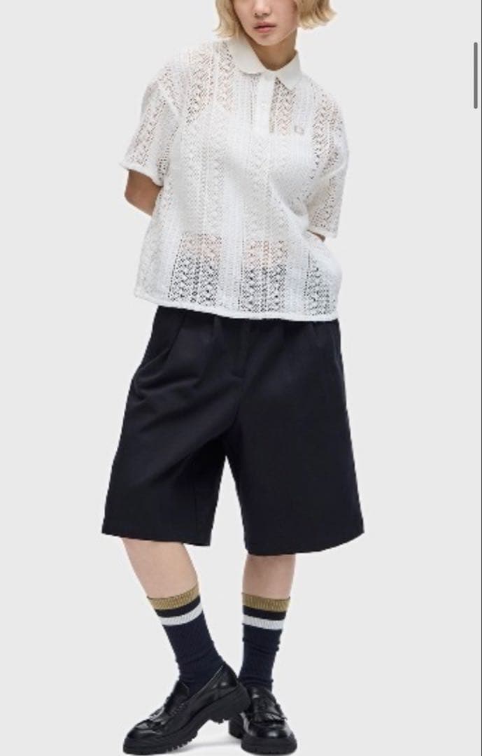 FRED PERRY フレッドペリー ハーフパンツ ブラック Mサイズ ロゴ