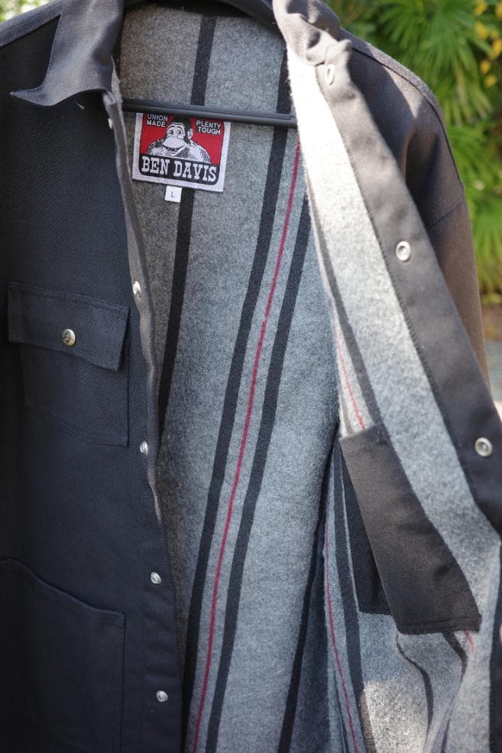 BEN DAVIS 　ブラック カバーオール　 L 　ベンディビス