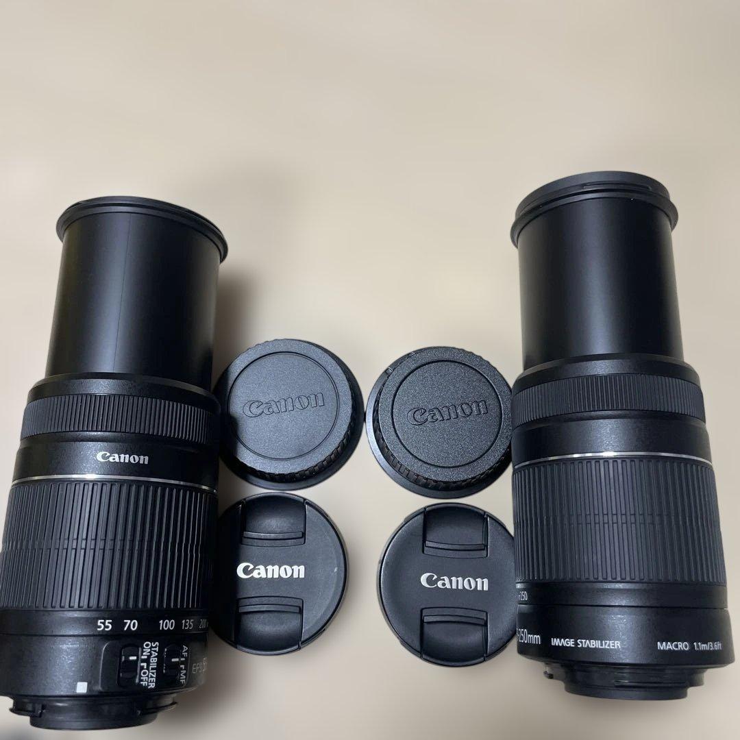 Canon EF-S 55-250mm IS2 ズームレンズ　2本