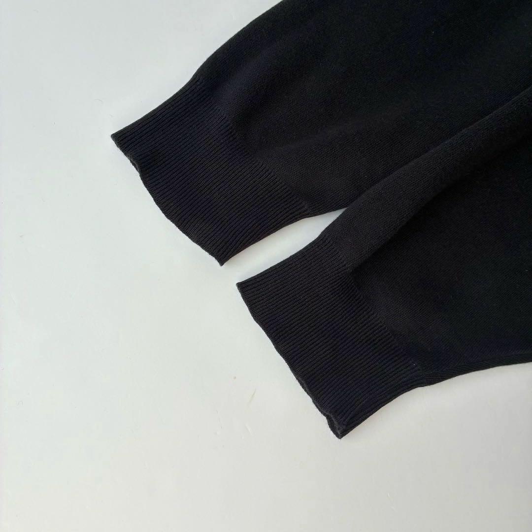 80s USA製 L.L.BEAN ブラック 黒 ハイゲージ コットン セーター