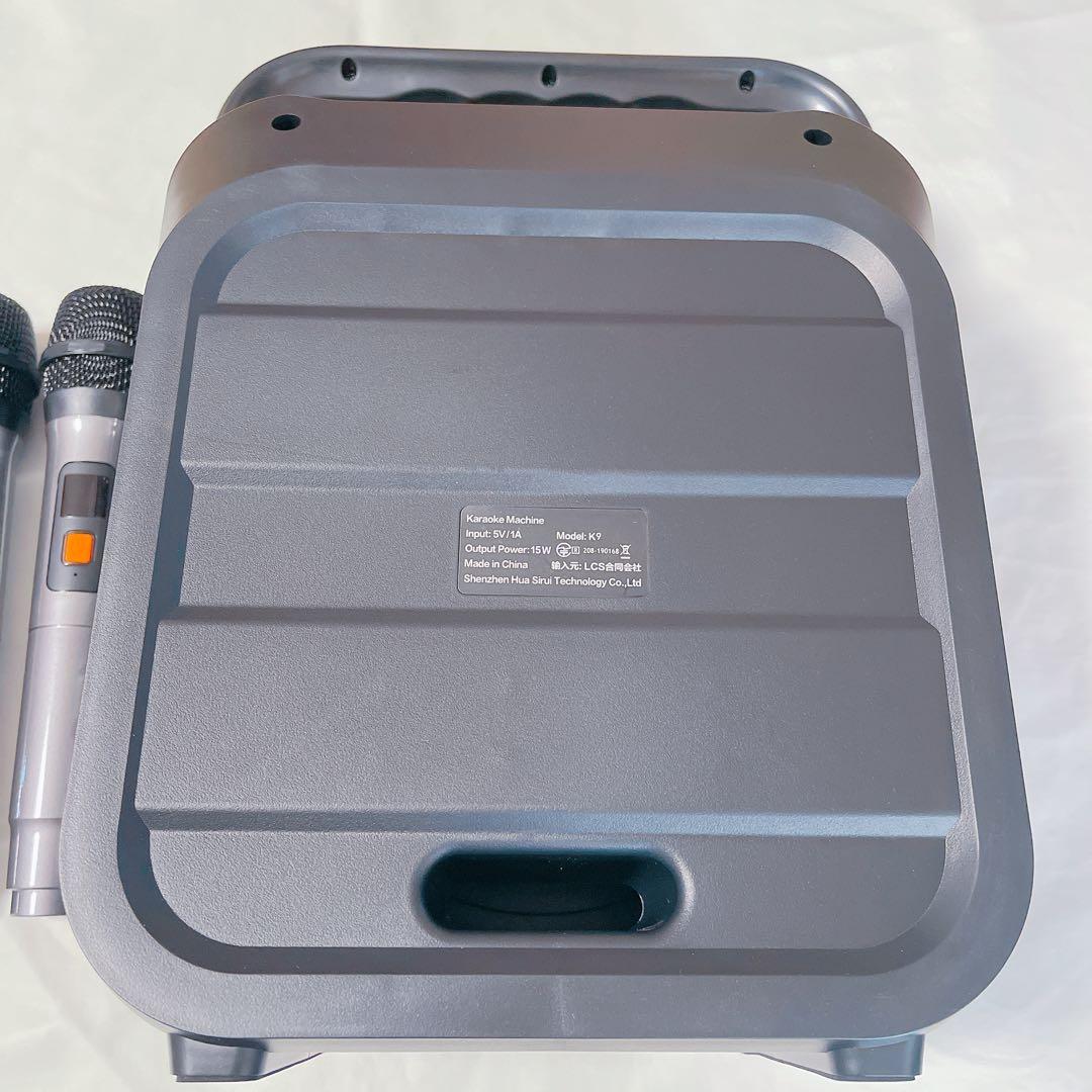 特価❗️カラオケセット 拡声器 スピーカーセット 家庭用 ワイヤレスマイク ２本付