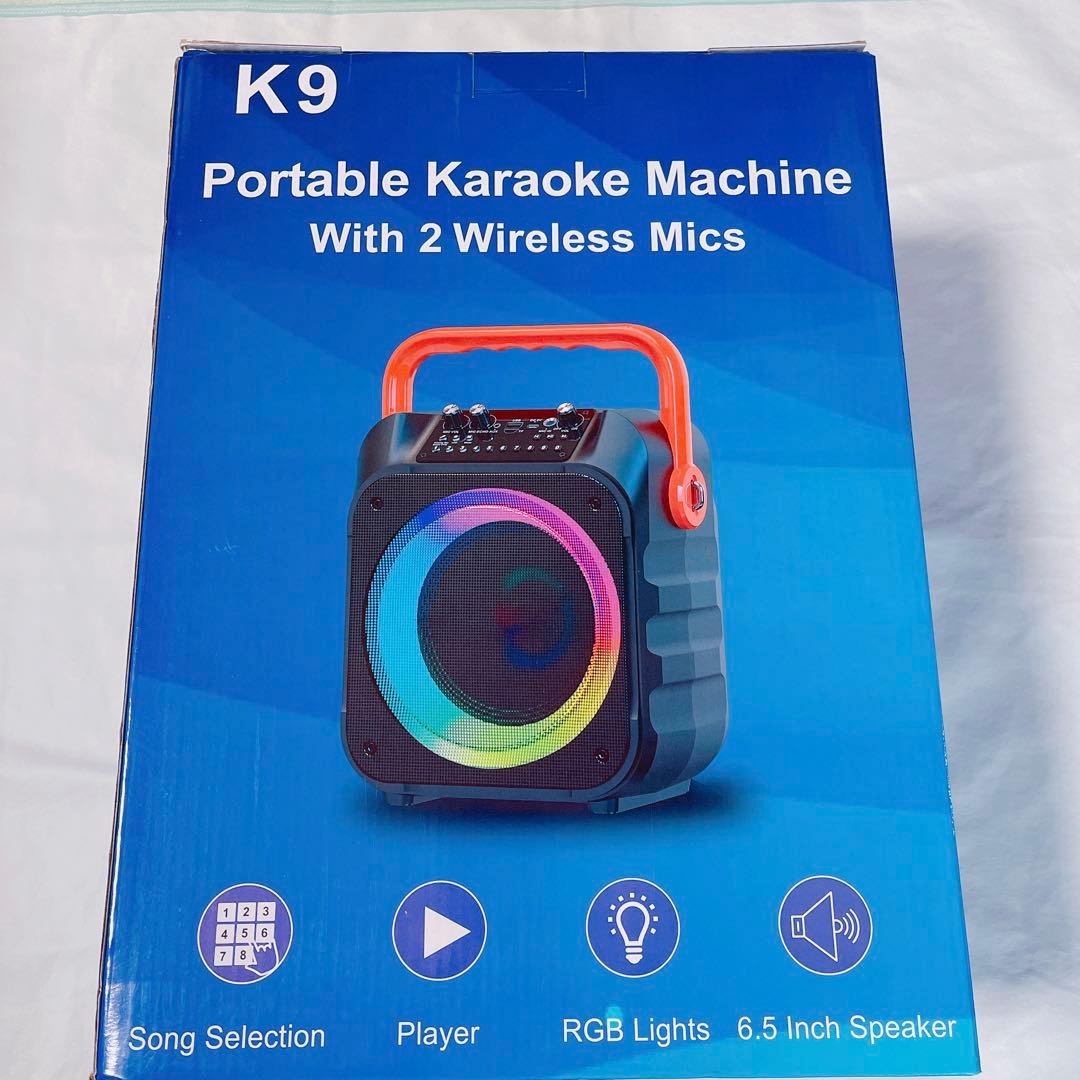 特価❗️カラオケセット 拡声器 スピーカーセット 家庭用 ワイヤレスマイク ２本付