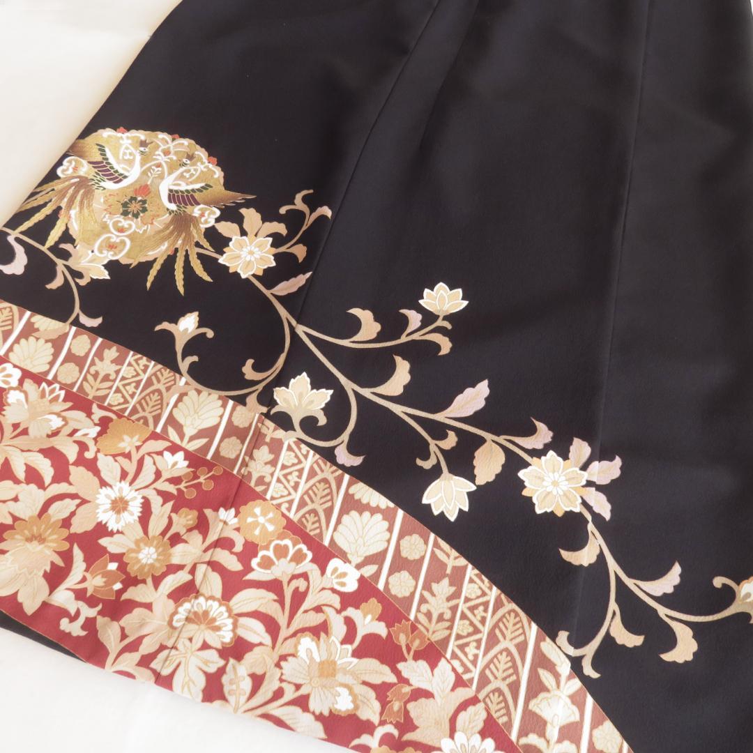 【Hosako Yanai】ワンピース＆ボレロ　黒留袖　鳳凰絵皿枝花文