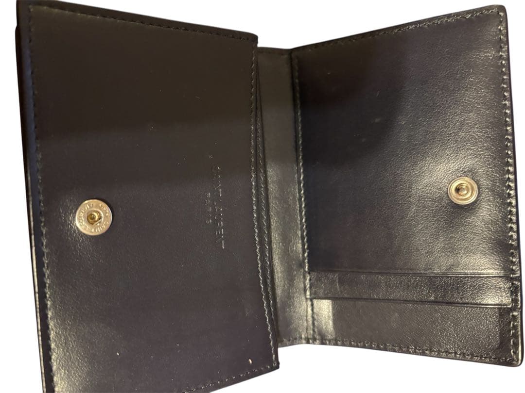 美品‼️SAINT LAURENT ネイビー　名刺入れ