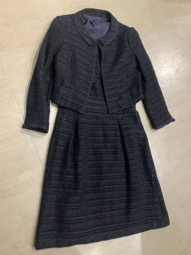 ◆トッカTOCCA【定価10万円程】素敵なツイード素材アンサンブル★JKTワンピ