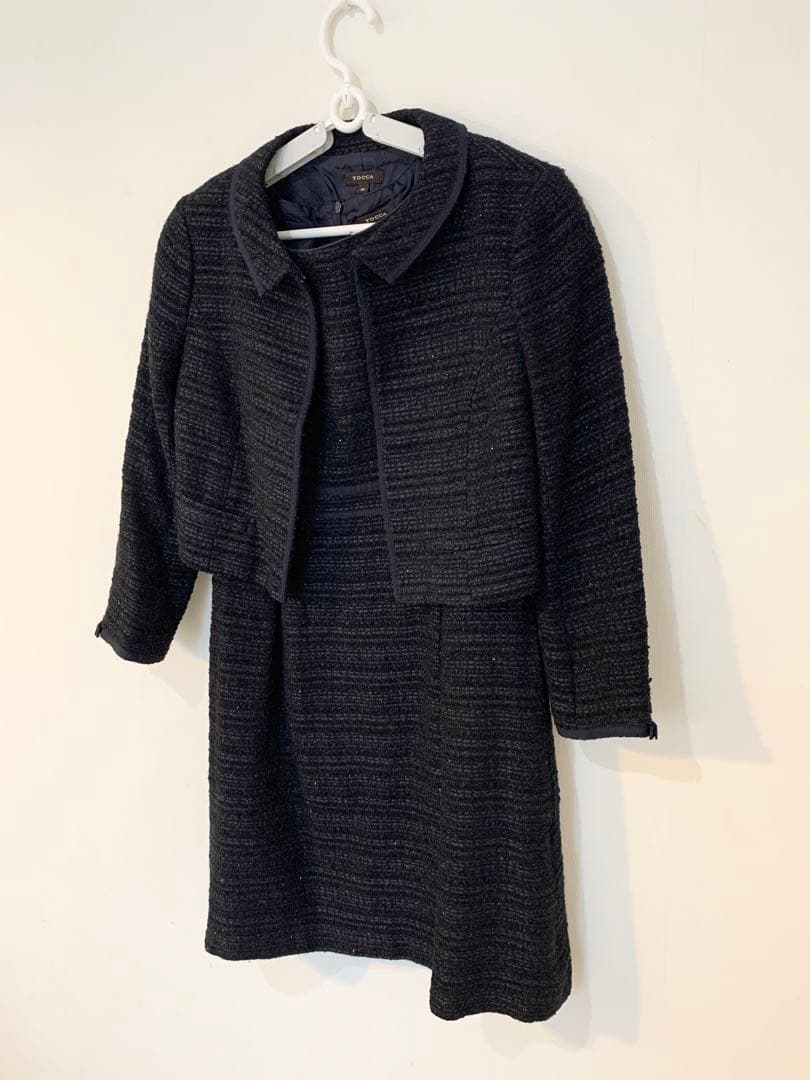 ◆トッカTOCCA【定価10万円程】素敵なツイード素材アンサンブル★JKTワンピ