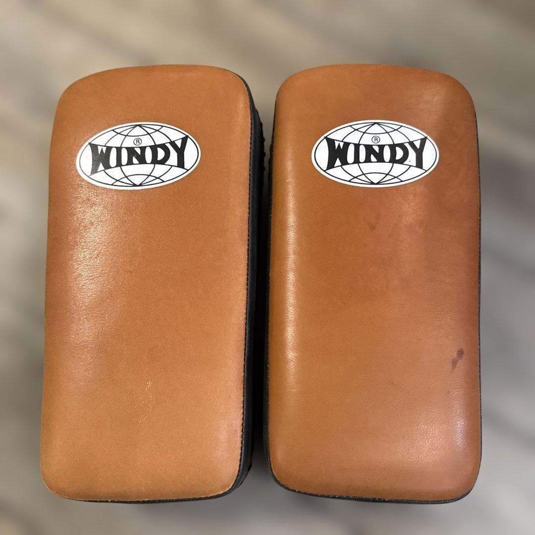 WINDY キックミット 茶色 レザー