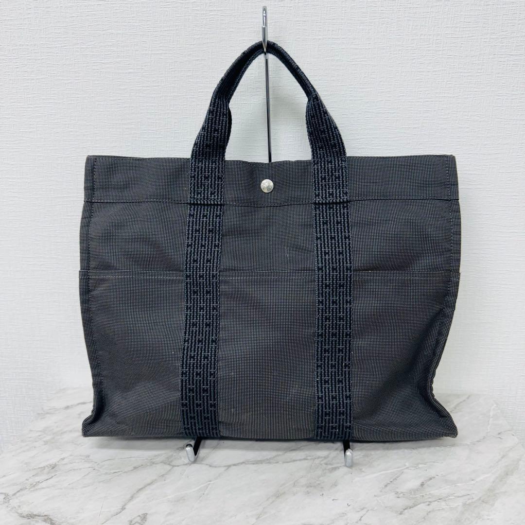 ✨HERMES✨エルメス✨エールライン✨グレー✨キャンバス✨トートバッグ✨