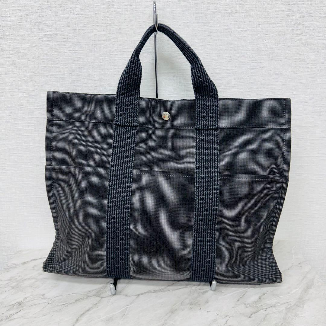 ✨HERMES✨エルメス✨エールライン✨グレー✨キャンバス✨トートバッグ✨