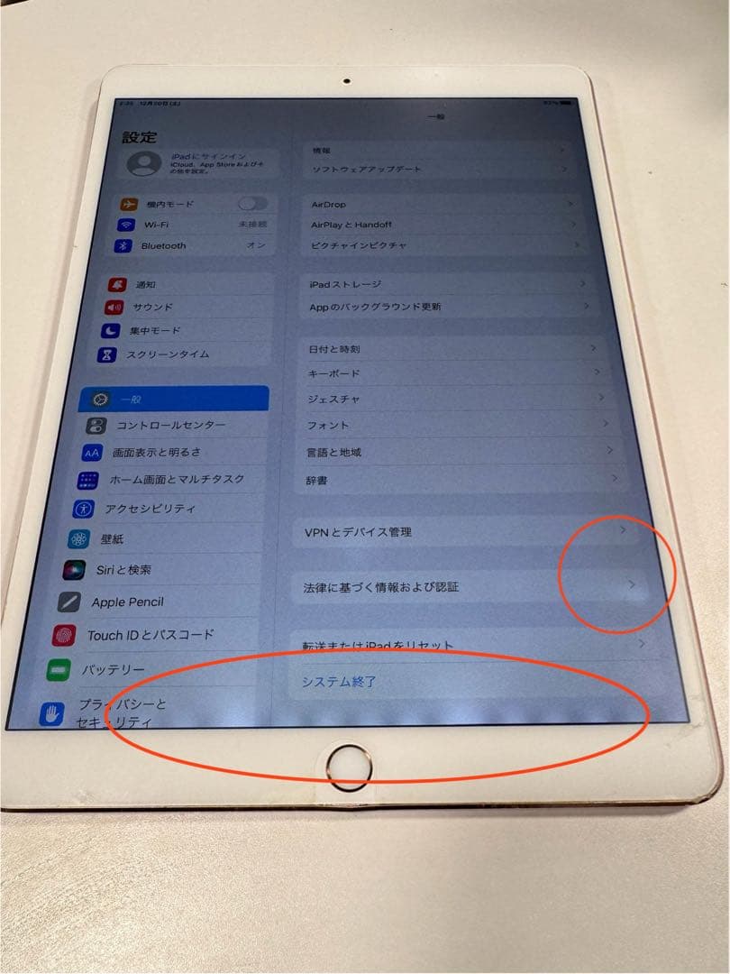 Apple iPad Pro 10.5インチ ローズゴールド 本体 ジャンク