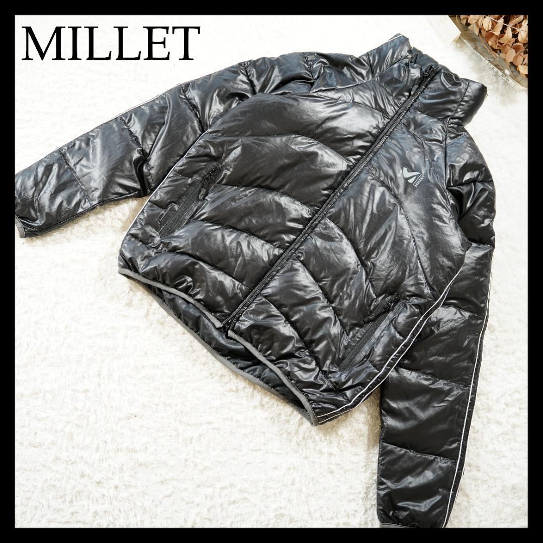 【美品】MILLET　ミレー　防水シェルダウンジャケット　Lサイズ　ブラック