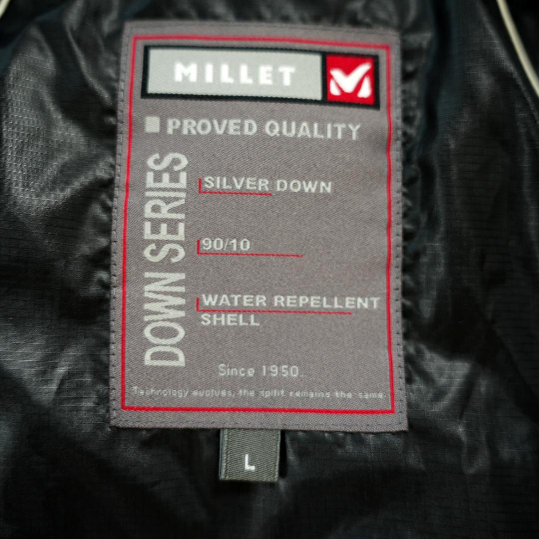 【美品】MILLET　ミレー　防水シェルダウンジャケット　Lサイズ　ブラック