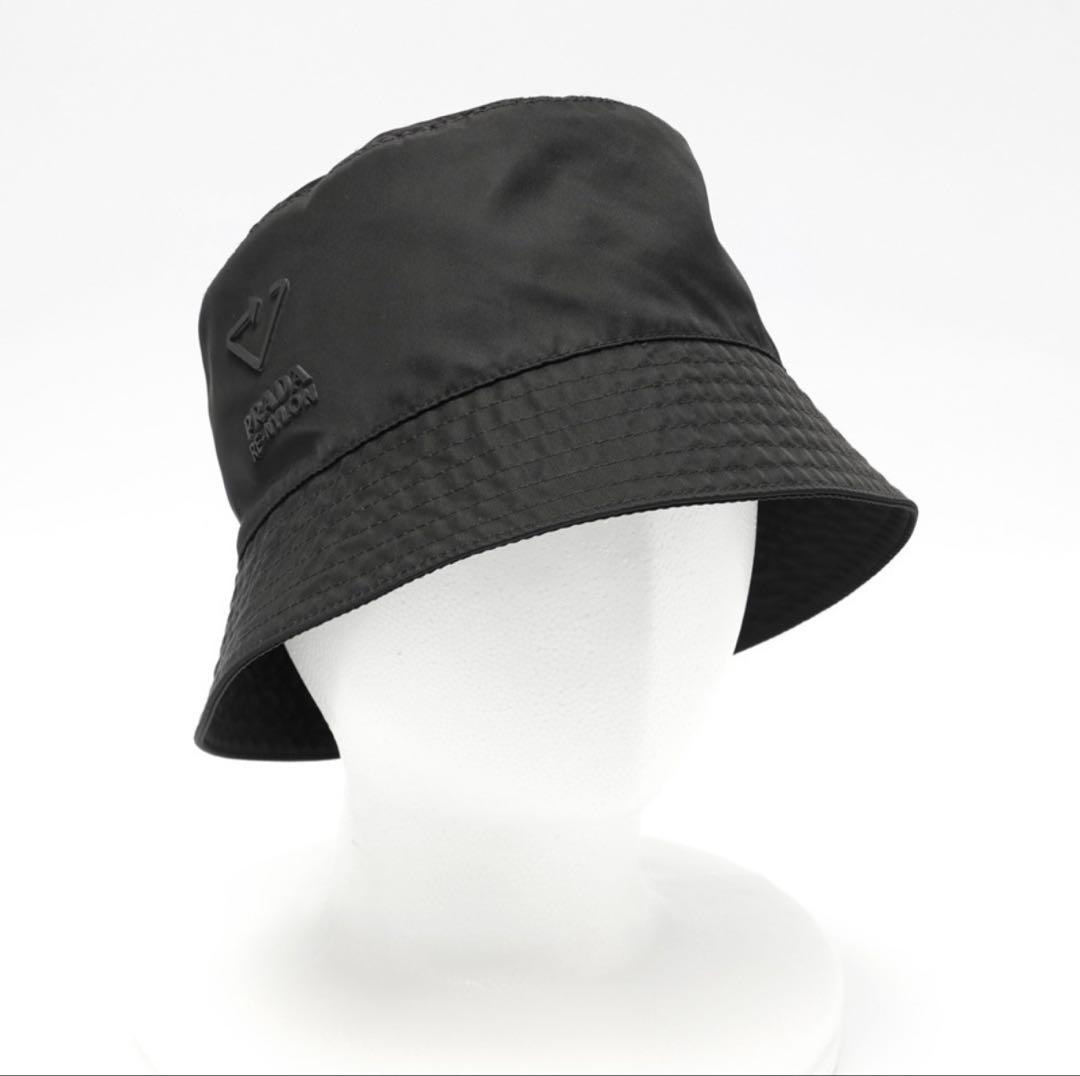 本日限定PRADA バケットハット 希少両側ロゴ XL