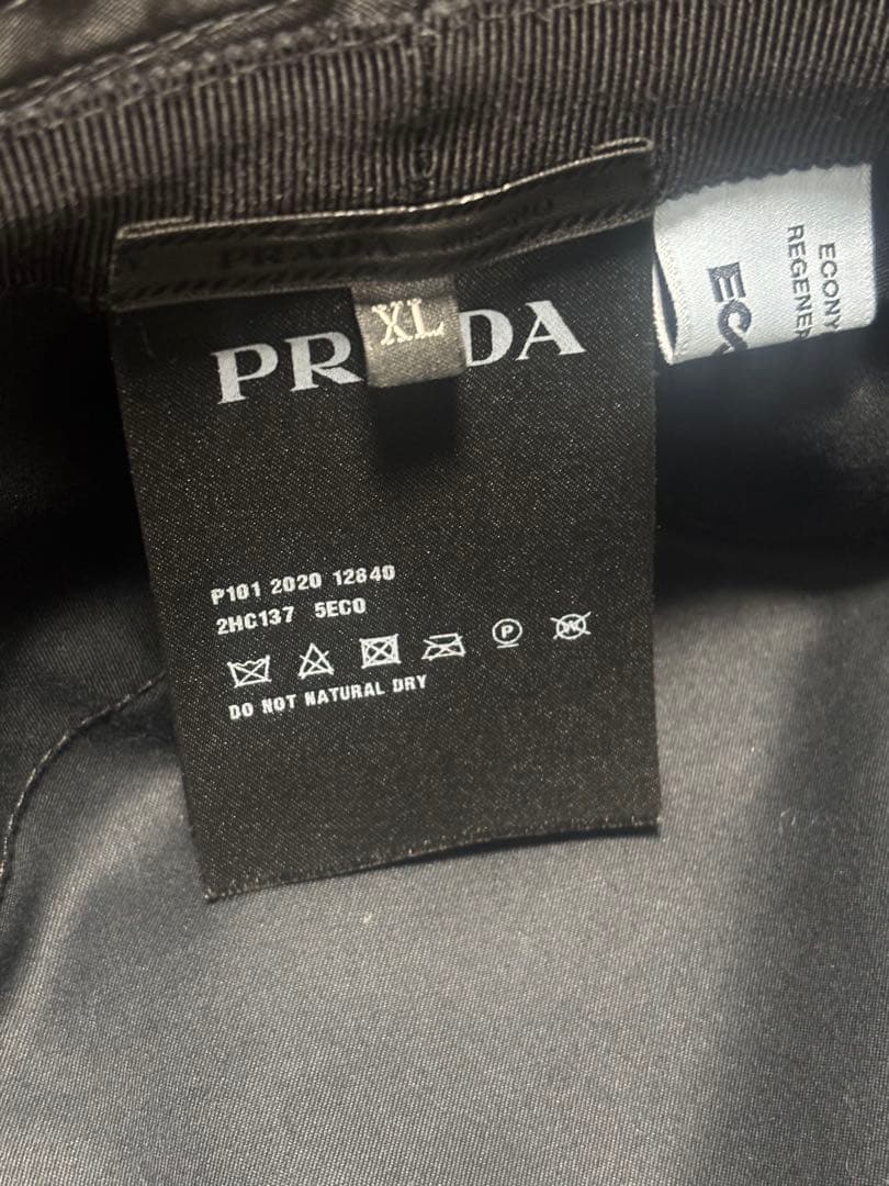 本日限定PRADA バケットハット 希少両側ロゴ XL