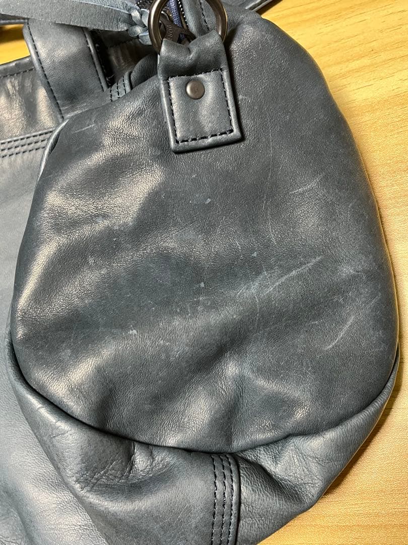 Porter ポーター レザー ドラムバッグ フランク ネイビー