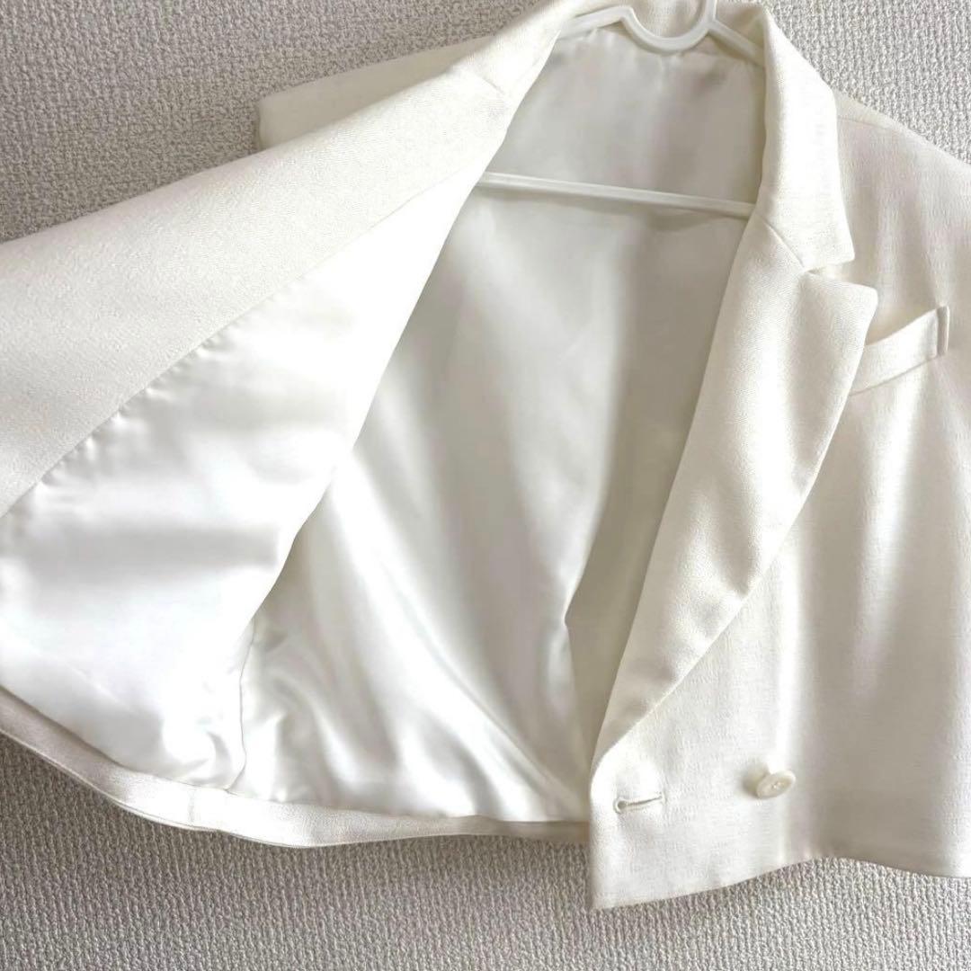 美品　シーニュ　cygne　パワショルショート丈ジレ　Patric　F　ホワイト