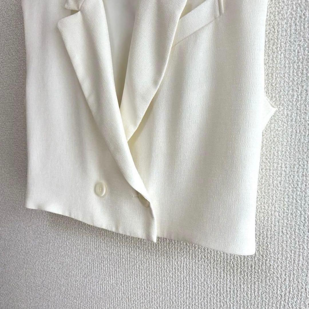 美品　シーニュ　cygne　パワショルショート丈ジレ　Patric　F　ホワイト