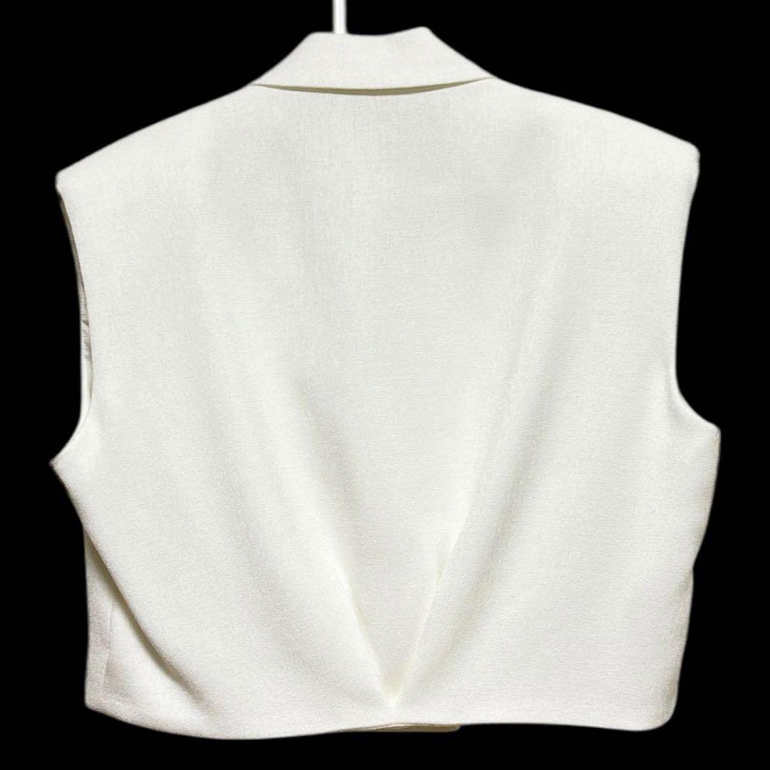 美品　シーニュ　cygne　パワショルショート丈ジレ　Patric　F　ホワイト