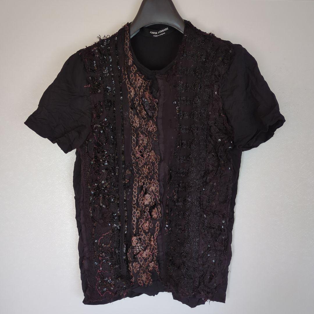 JUNYA WATANABE 2005ss Tシャツ スパンコール　黒
