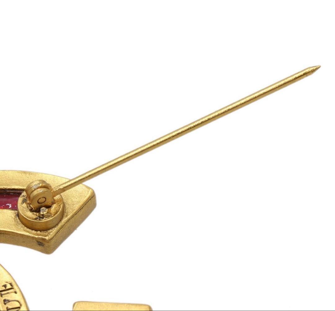 R2831 超美品!! シャネル ココマーク カラーストーン ブローチ