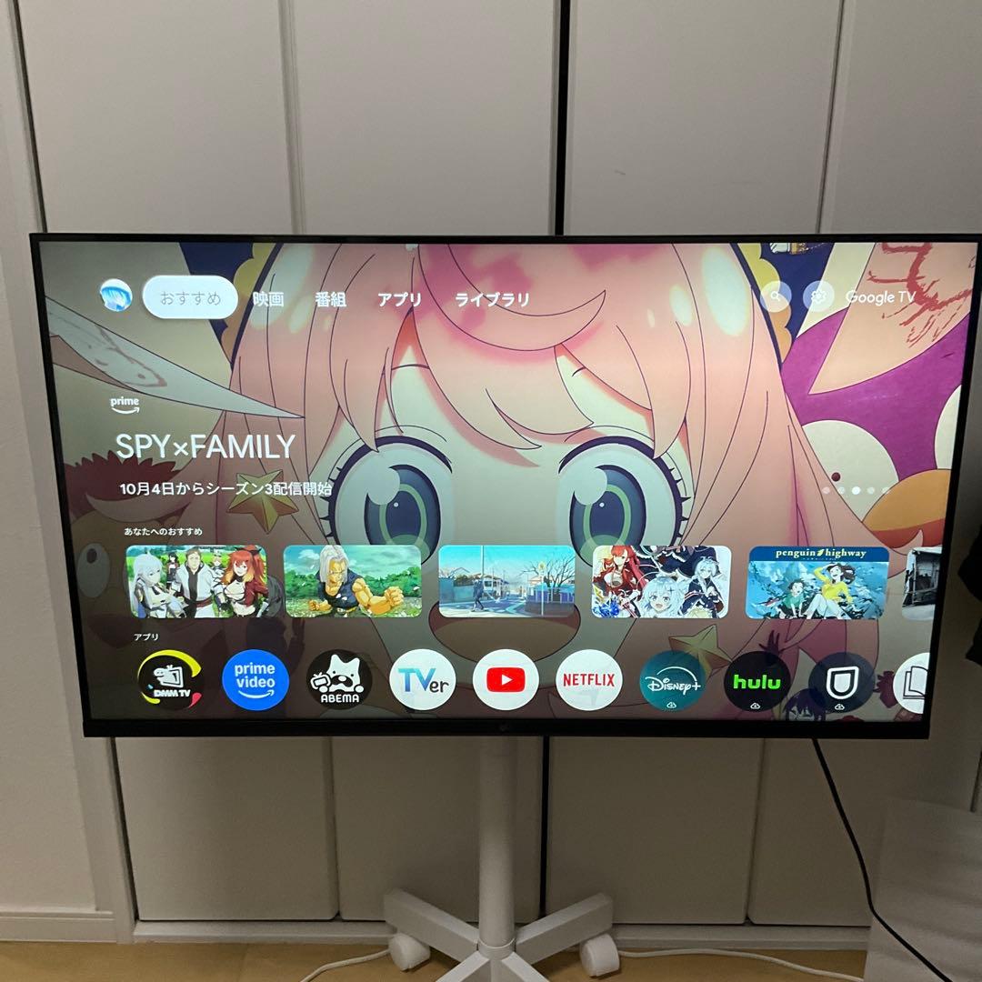 FPD チューナーレステレビ 43インチ 4K Google TV