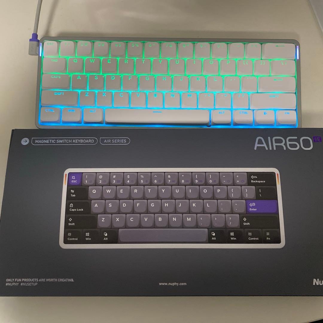 nuphy Air 60 HE jade pro➕ 白キーキャップ