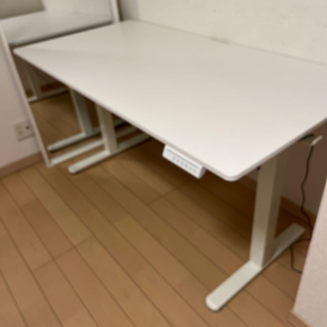 電動昇降式デスク　ErGear　ホワイト　140 x 70 x 72-118cm