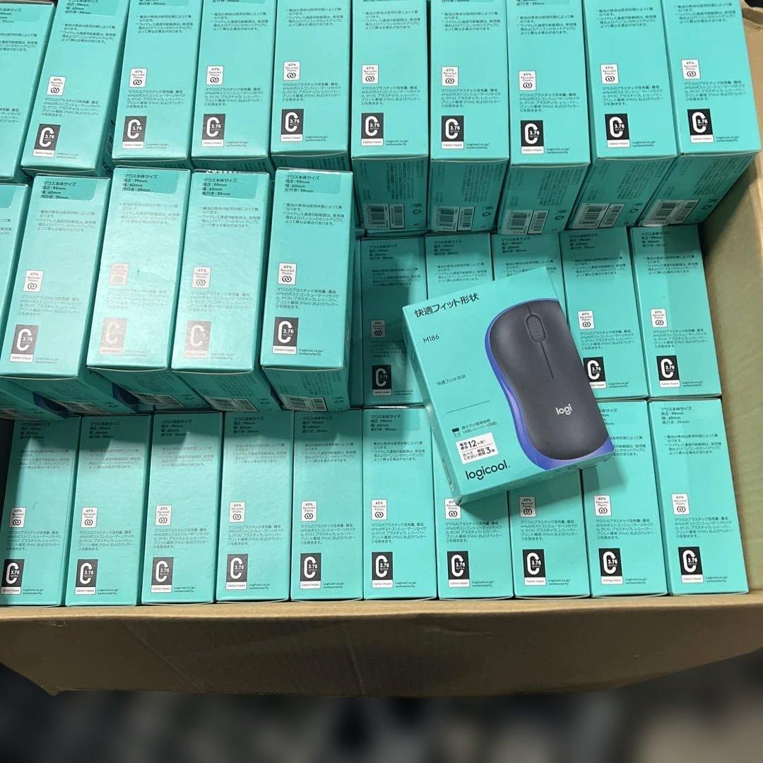 Logicool M186 ワイヤレスマウス グレー★快適フィット 46点