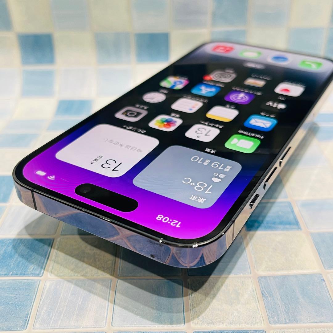 SIMフリー iPhone14Pro 128GB ディープパープル 電池良好