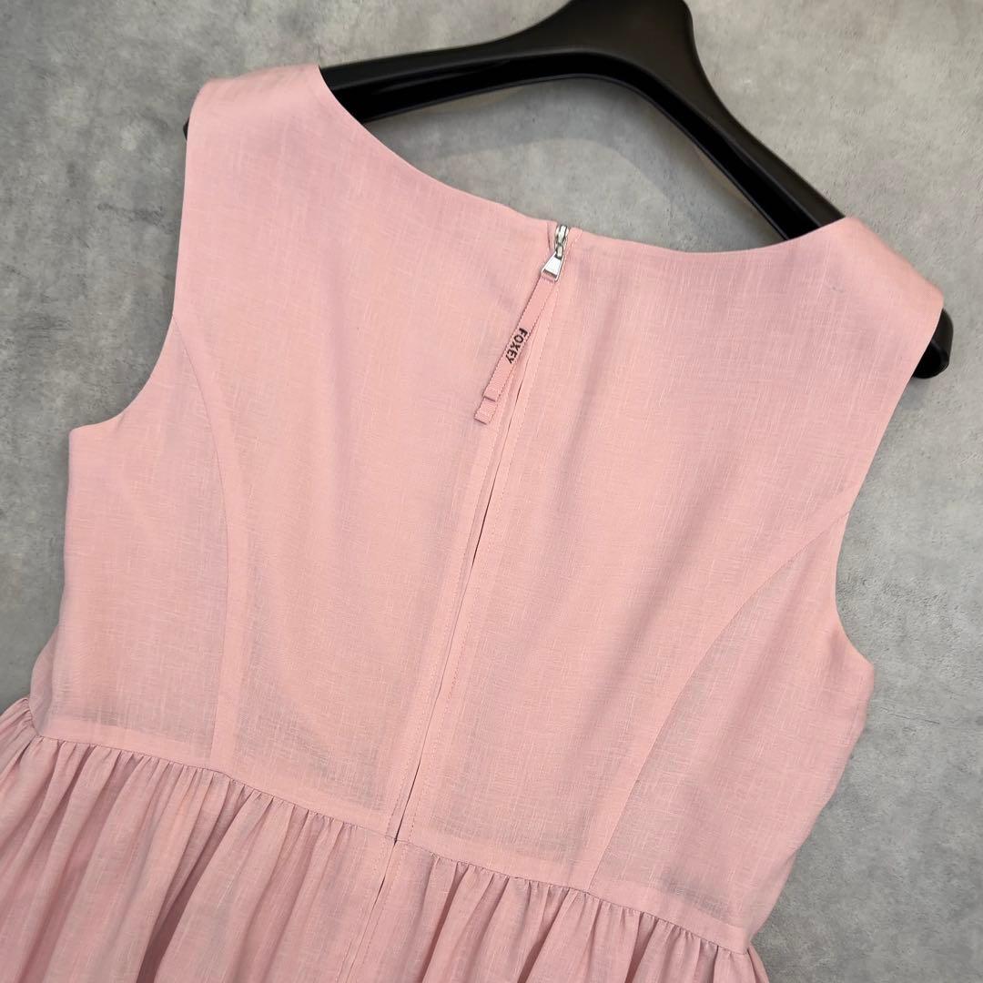 取引中 【FOXEY NEWYORK】ノースリーブワンピース ペールピンク 40