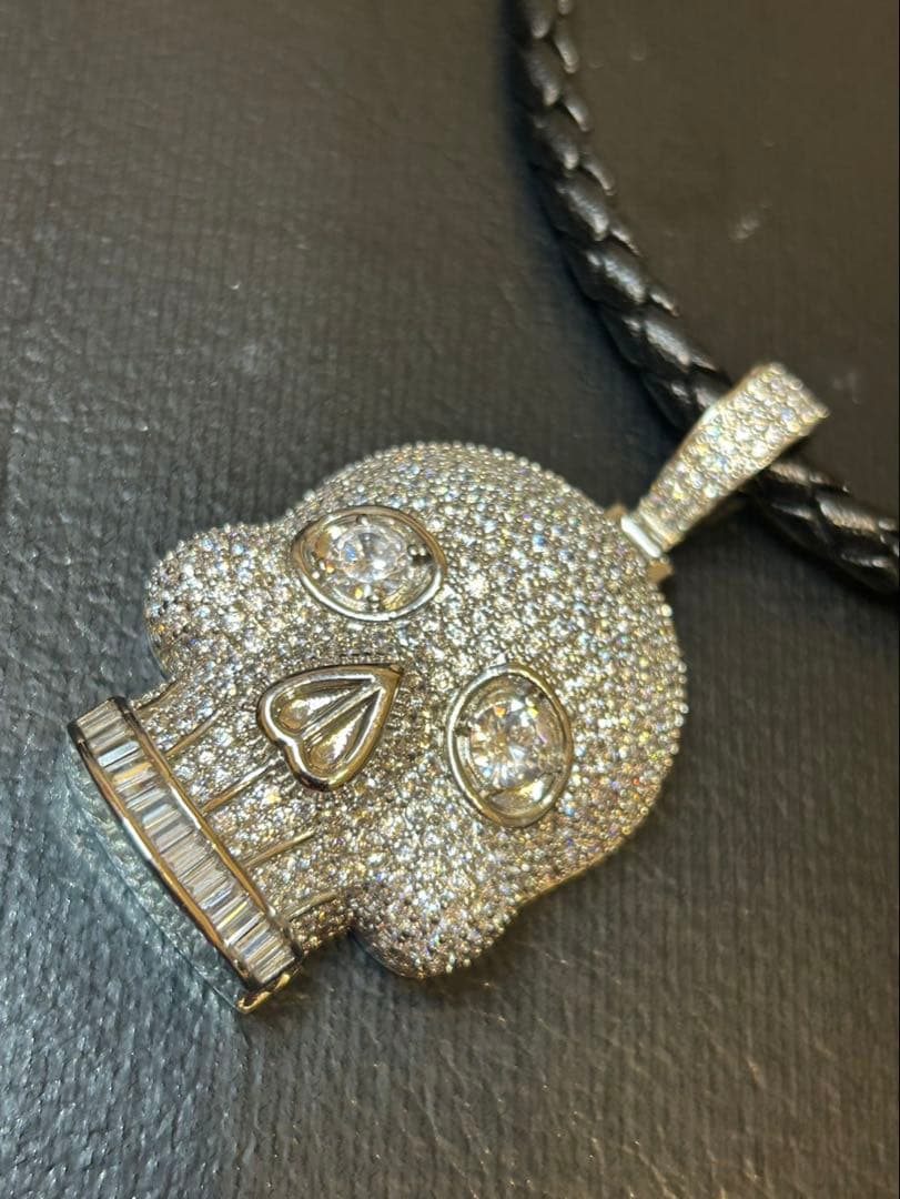 ￼スカル2種＆ライオンキュービック➕レザーネックレスセット　おまけ