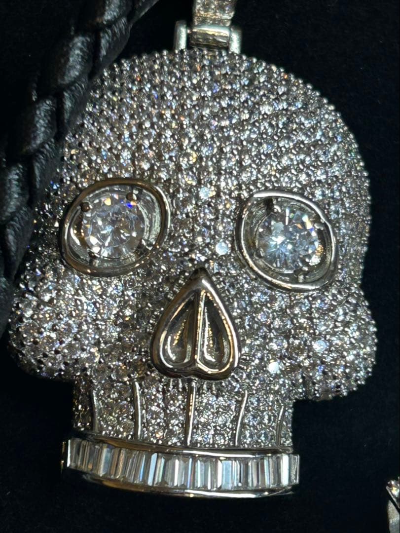 ￼スカル2種＆ライオンキュービック➕レザーネックレスセット　おまけ