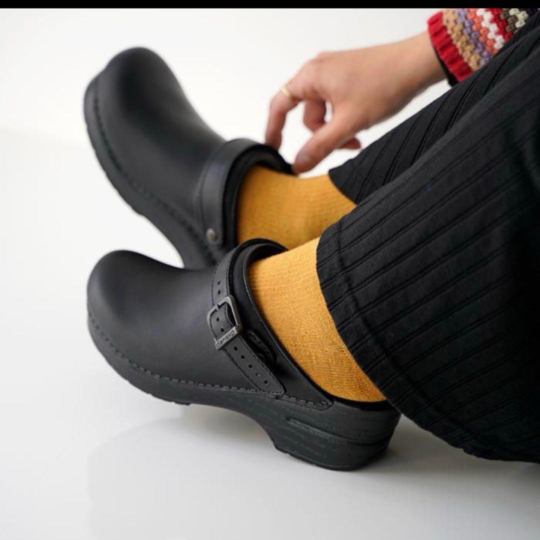 【美品】dansko Ingrid オイルドレザー ブラック 37サイズ