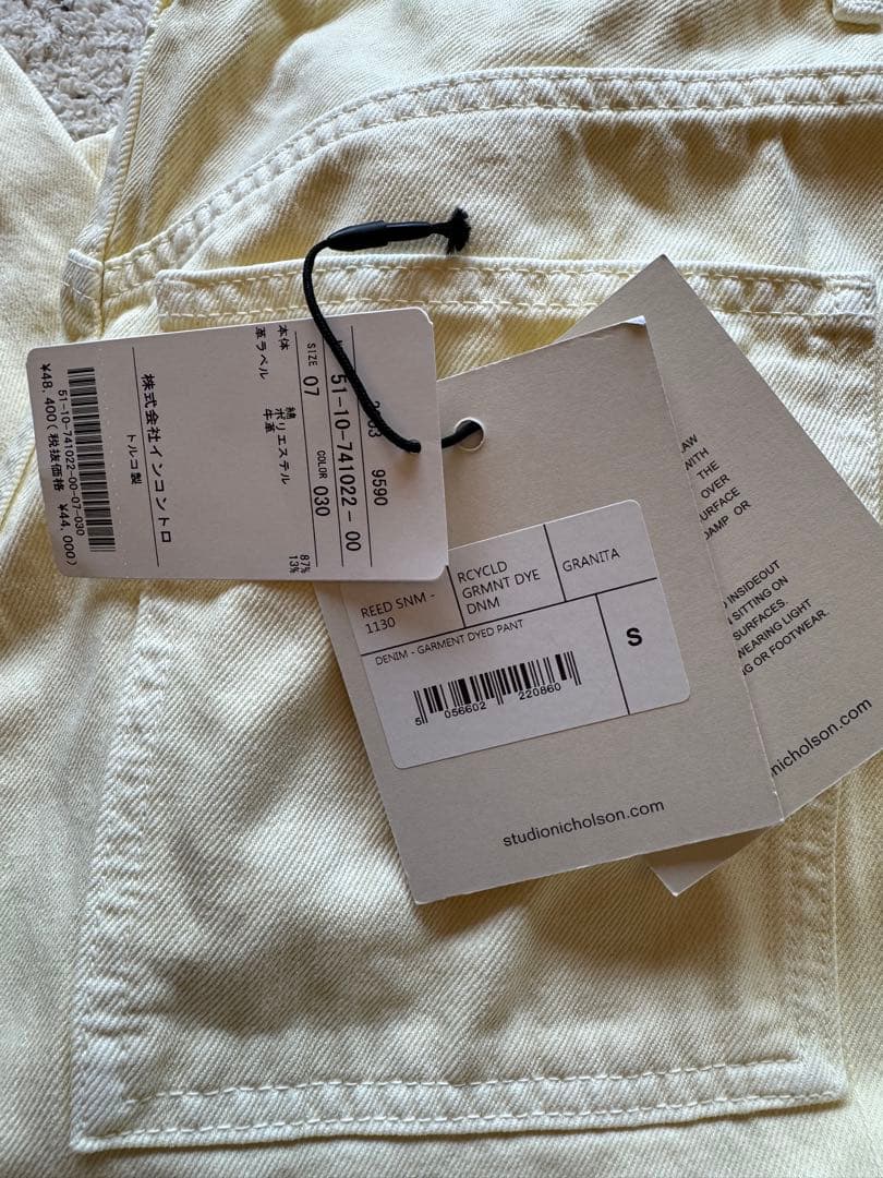 定価48400円STUDIO NICHOLSON ガーメントダイデニムパンツ　S