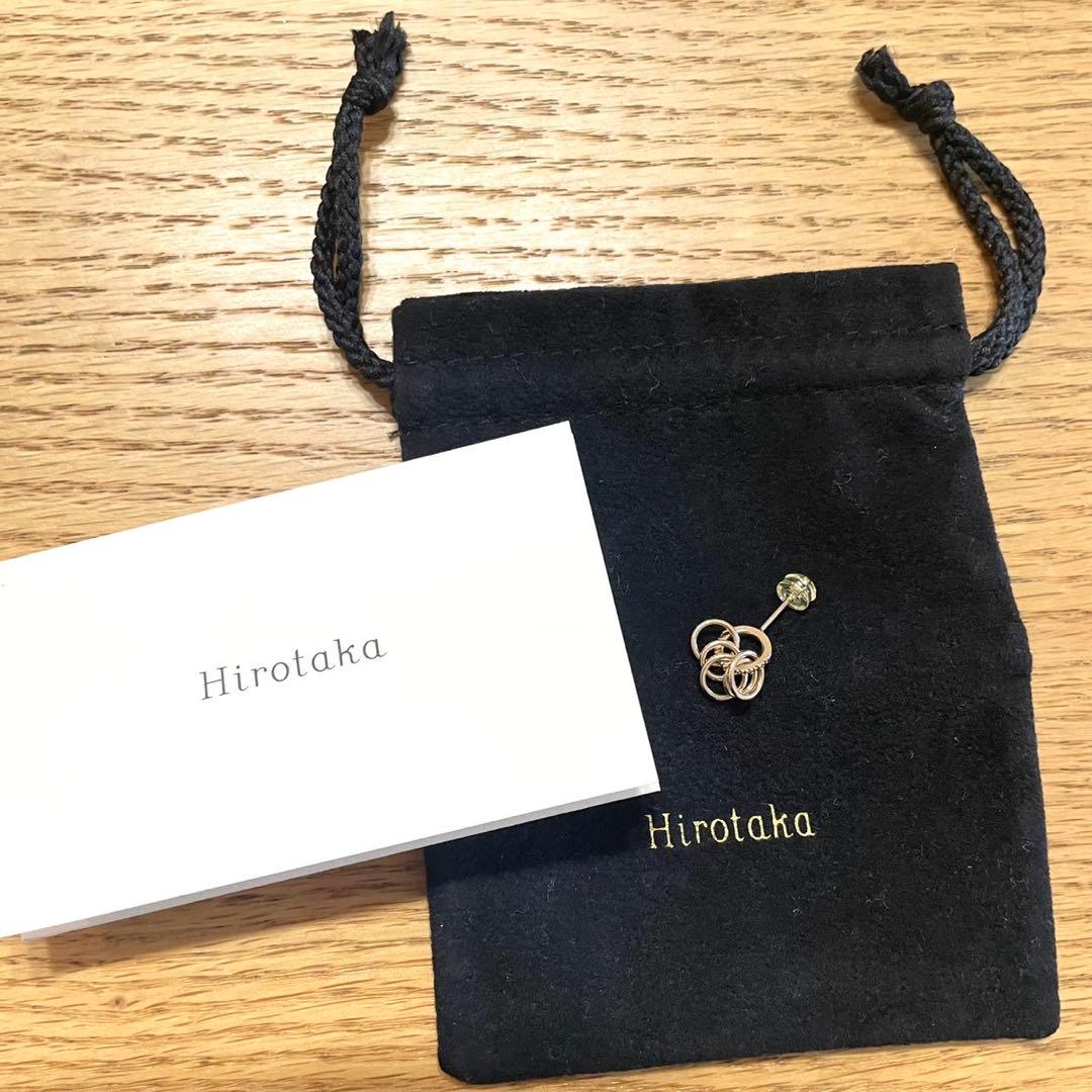 【Hirotaka】ヒロタカ 5フープ リング ダイヤモンド ピアス
