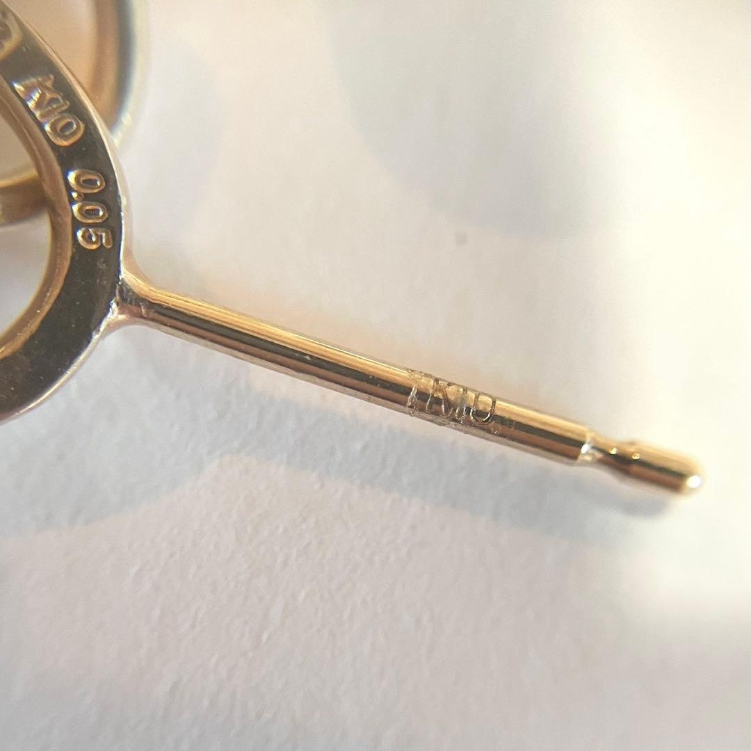 【Hirotaka】ヒロタカ 5フープ リング ダイヤモンド ピアス