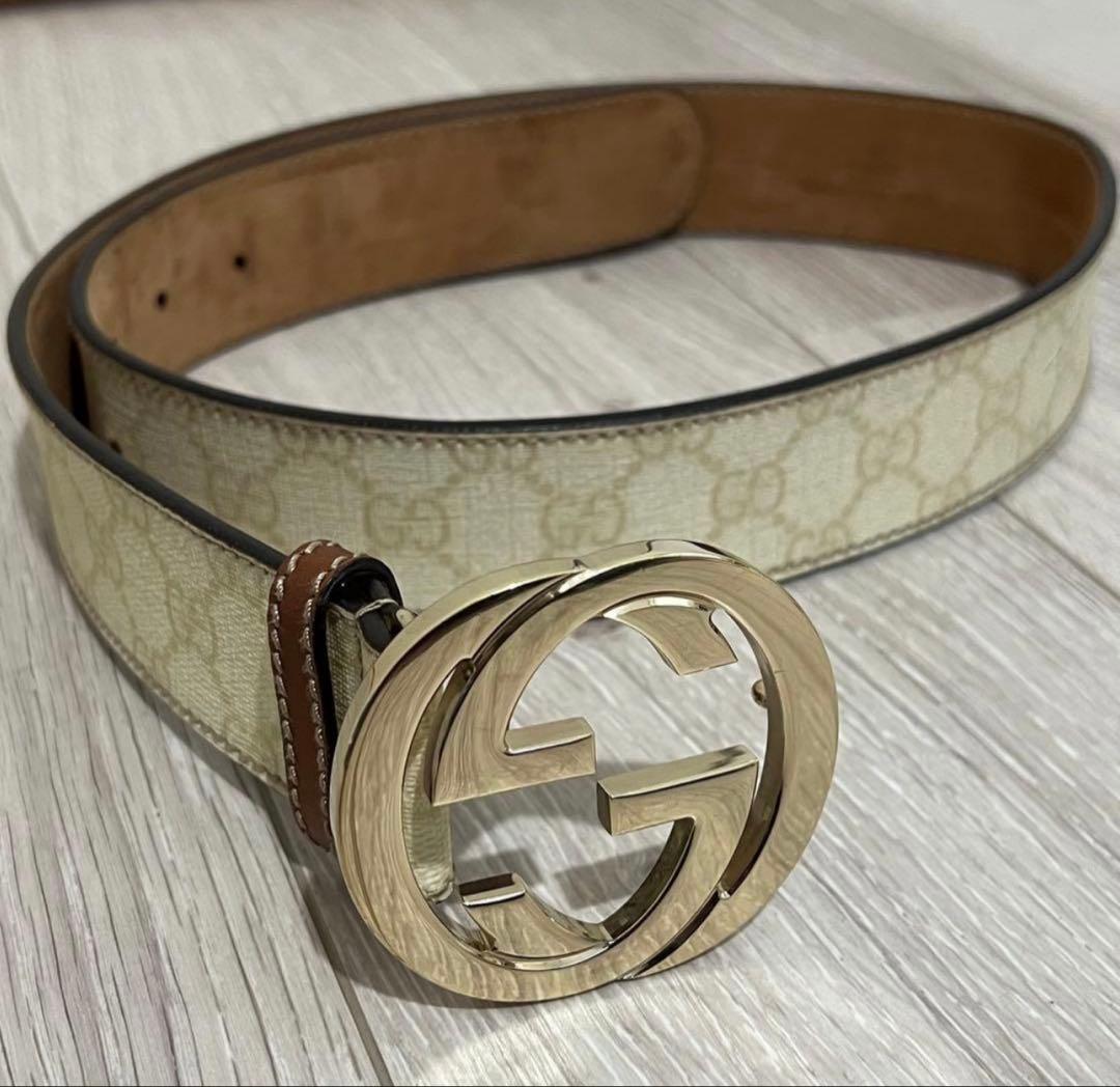 Gucci ベルト ダブルGロゴ ベージュ