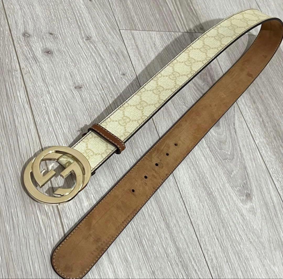 Gucci ベルト ダブルGロゴ ベージュ