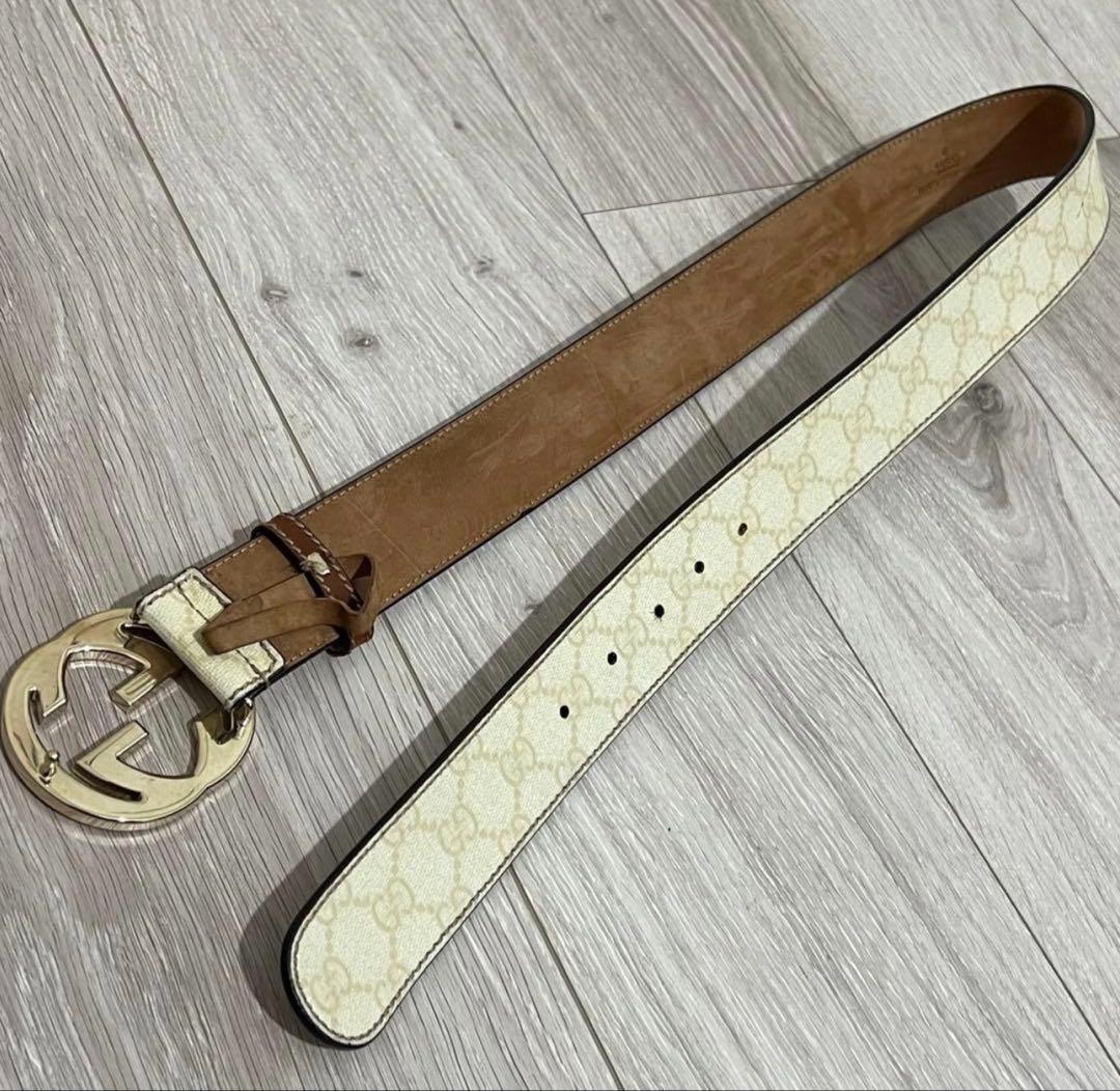 Gucci ベルト ダブルGロゴ ベージュ