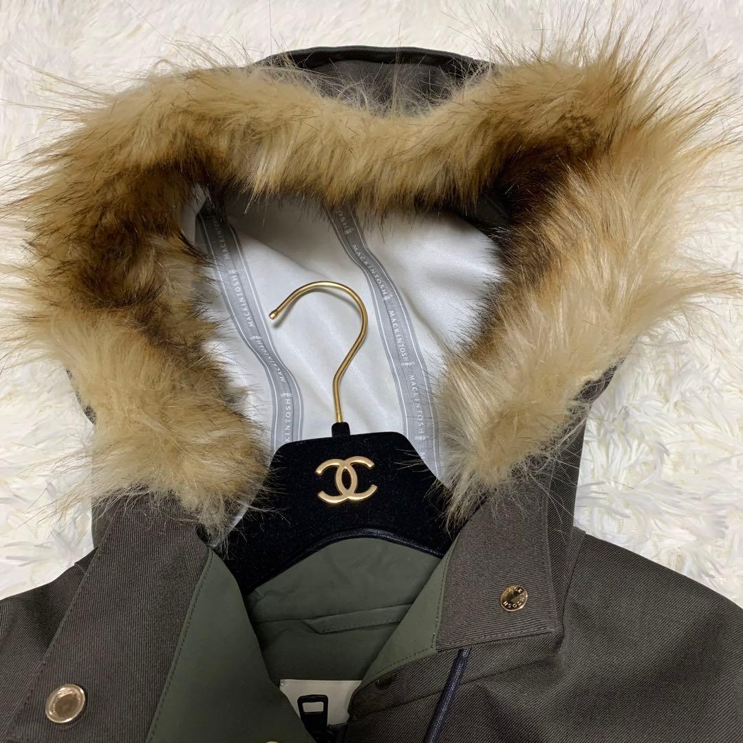 【極美品】マッキントッシュ スカイパーカー グリーン L モッズコート ファー