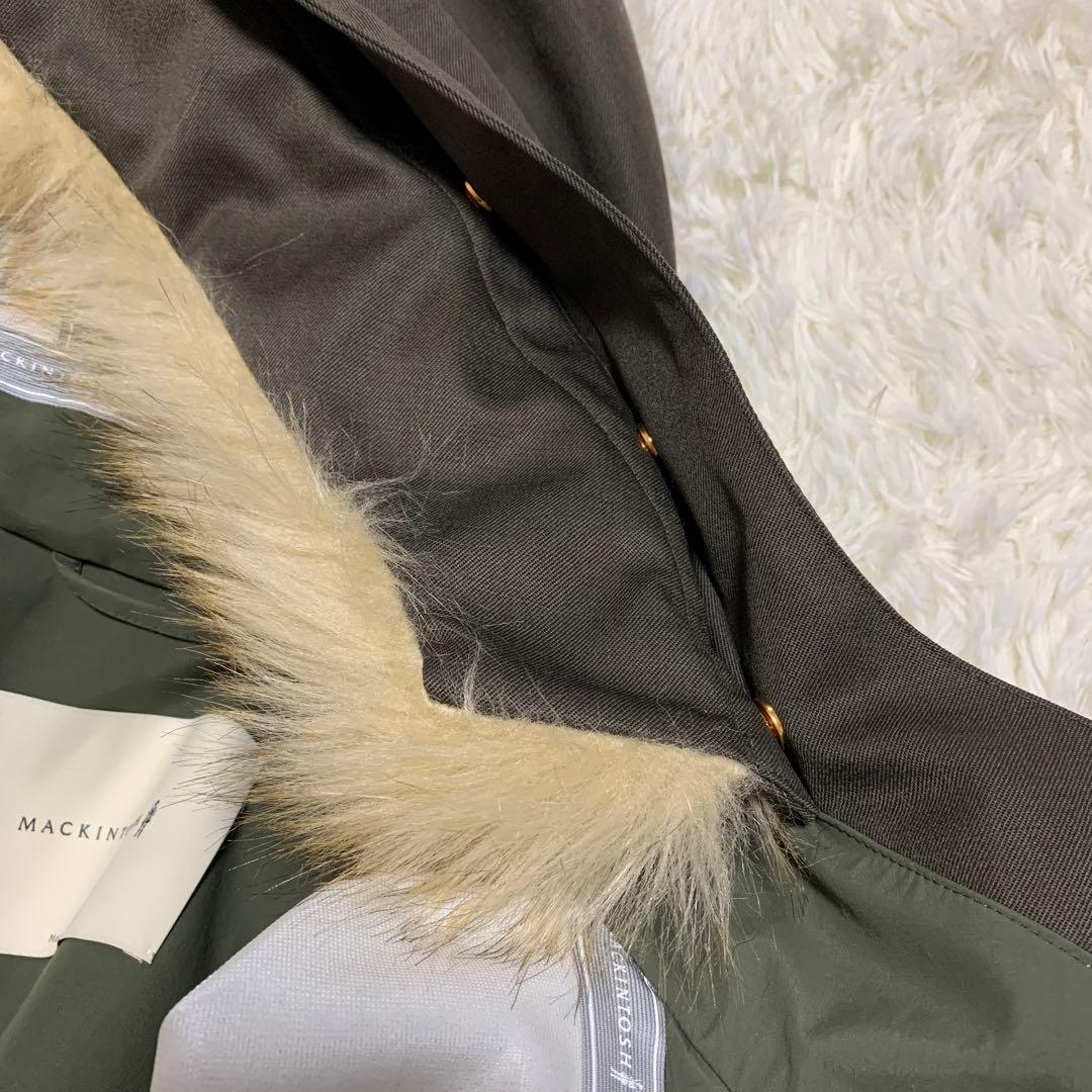 【極美品】マッキントッシュ スカイパーカー グリーン L モッズコート ファー