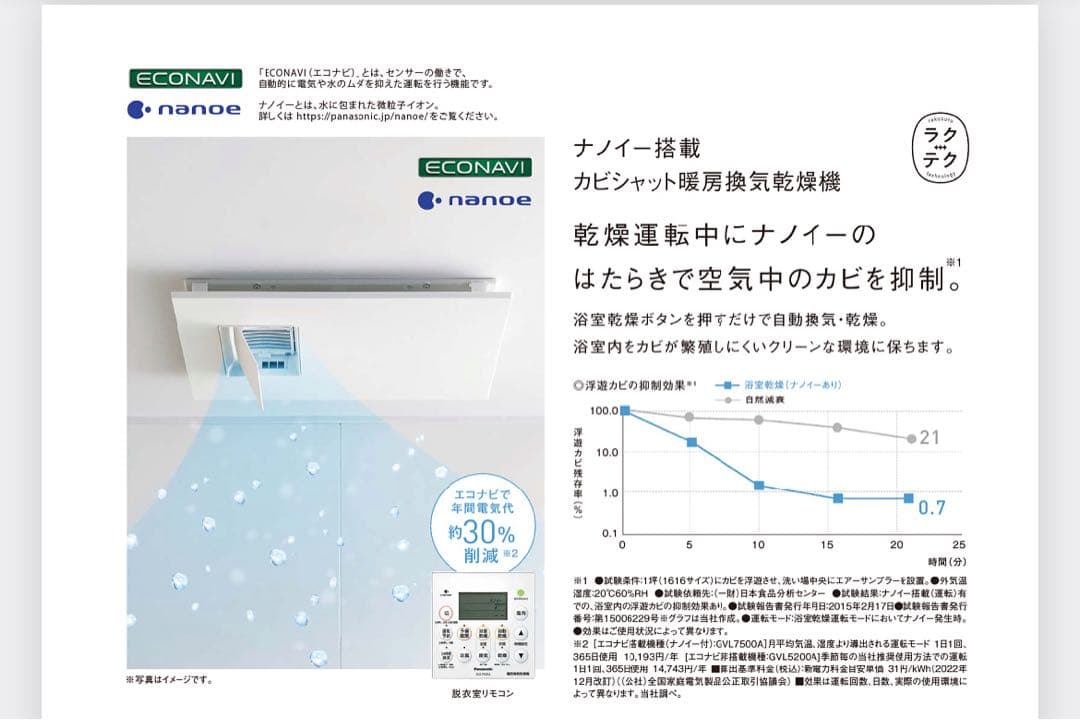 Panasonic 暖房換気乾燥機GVL7300A