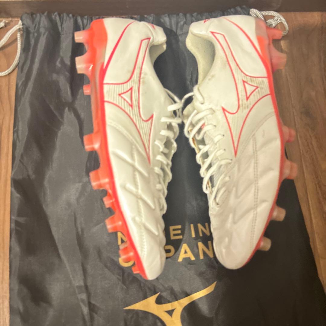 Mizuno レビュラJAPAN サッカーシューズ ホワイト/レッド 27.0