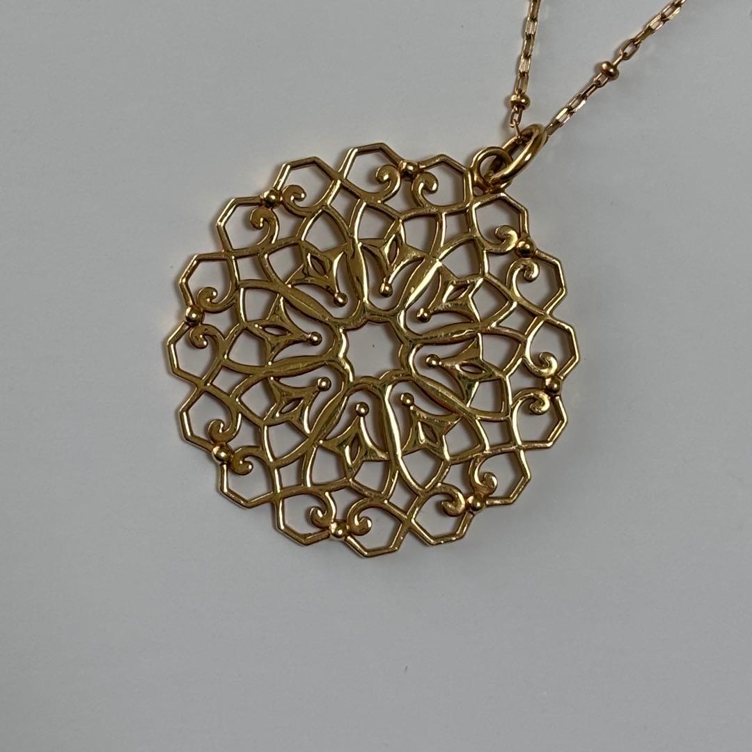 【値下中】Avaron K18 ゴールド ロングネックレス 地金 Rudymoa