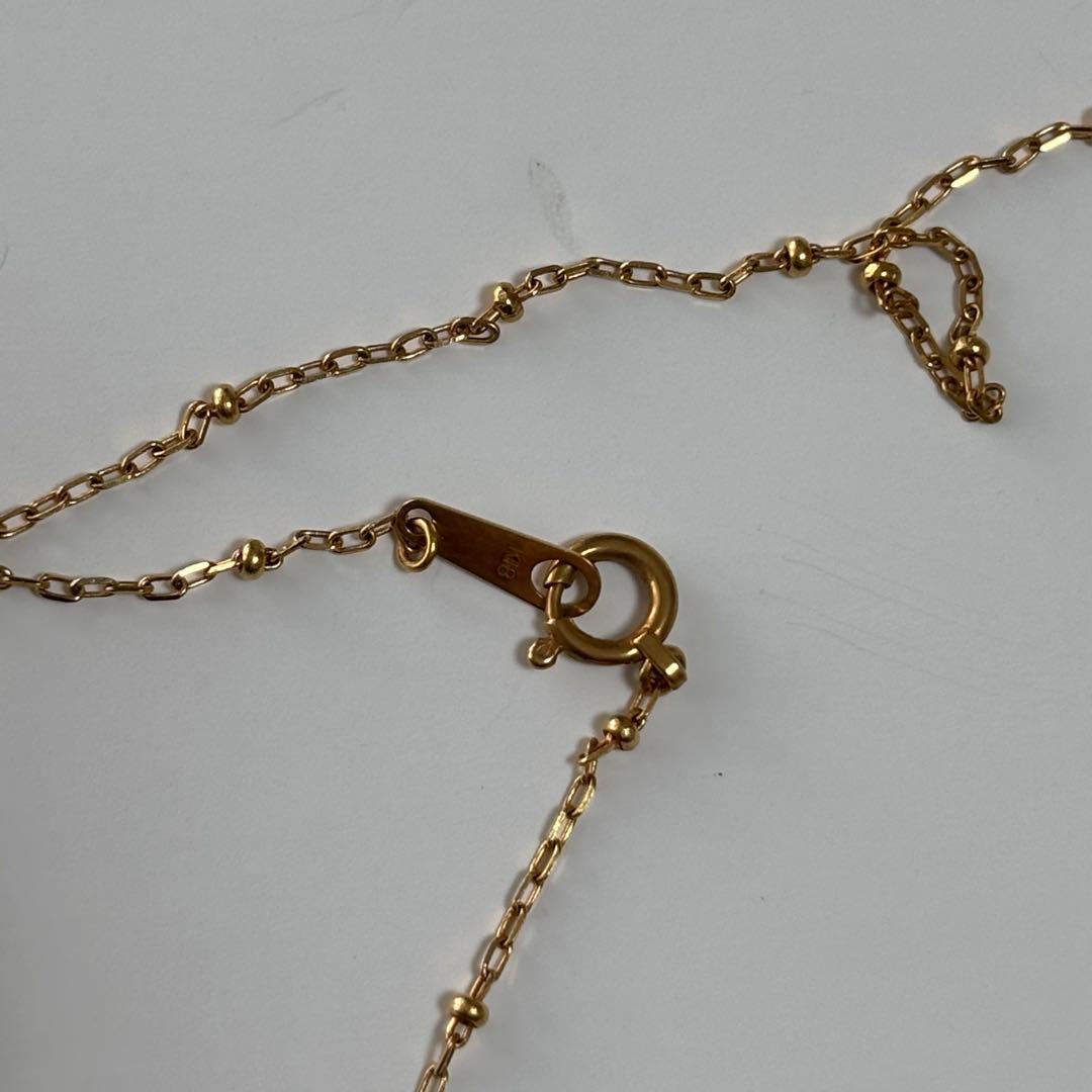 【値下中】Avaron K18 ゴールド ロングネックレス 地金 Rudymoa