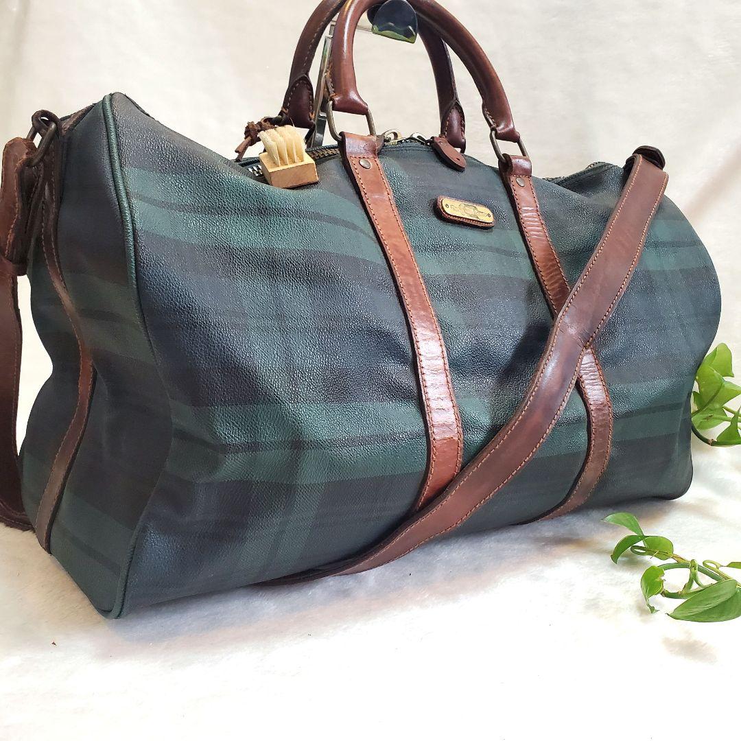 ポロラルフローレン　ボストンバッグ　2way ブラックウォッチ