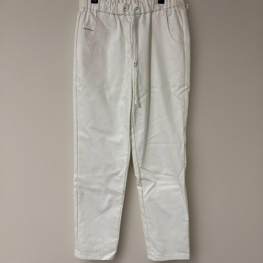 新品.タグ付き.blancvert.チノパンツ.テーパードパンツ.38.ホワイト