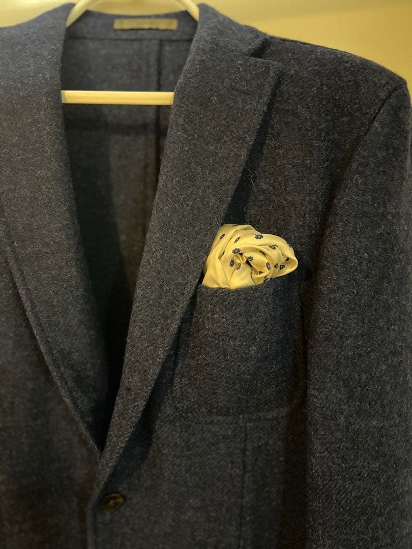 ボリオリBOGLIOLIのジャケット、46サイズ、ブルーネイビー