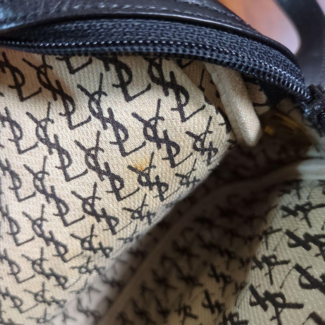 【極美品】イブサンローラン キルティングショルダーバッグ レザー 斜め掛け 黒