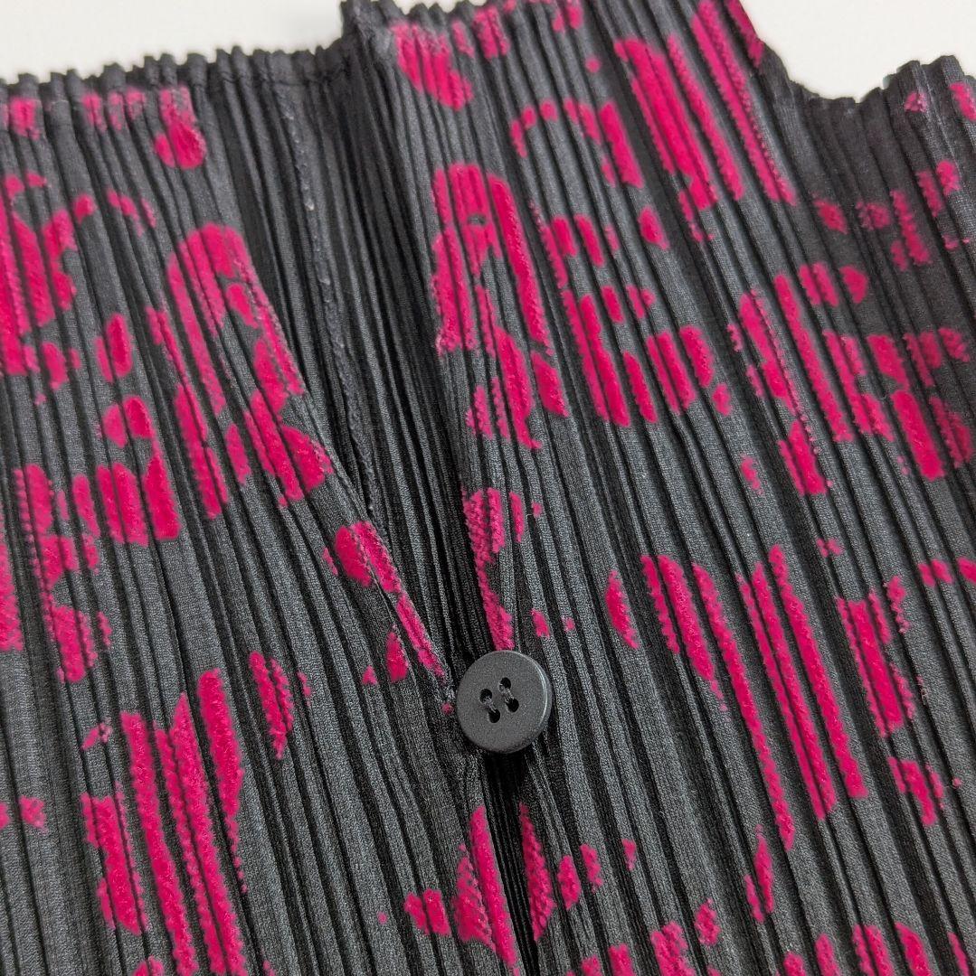 プリーツプリーズ イッセイミヤケ 長袖カットソー ダマスク柄 ハイネック